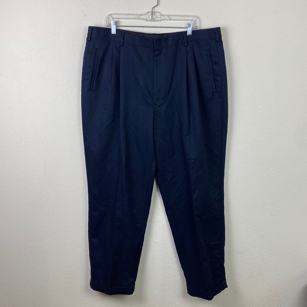 Roundtree & Yorke | Easy Care Navy Dress Pants 42x31